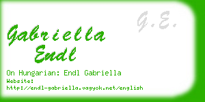 gabriella endl business card